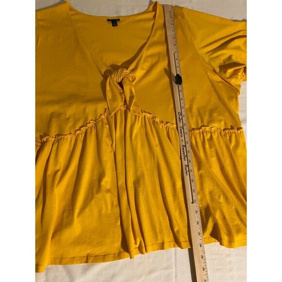 Torrid Women’s Size 4 Plus Top V-Neck Knot Detail Short Sleeves Tunic Casual - Picture 6 of 10